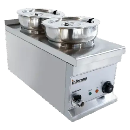 Infernus Electric Round Pot Bain Marie – 2 x 7L Pots