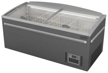 CombiSteel 7455.2660 Supermarket Chest Freezer Grey Head Element Automatic Defrost