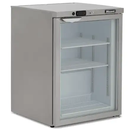 Blizzard UCF140CR Single Hinged Glass Door Under Counter Freezer