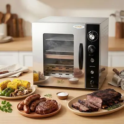 HAKKA Commercial Smoker,Electric Smoker Cabinet 30-110℃ 2 Racks