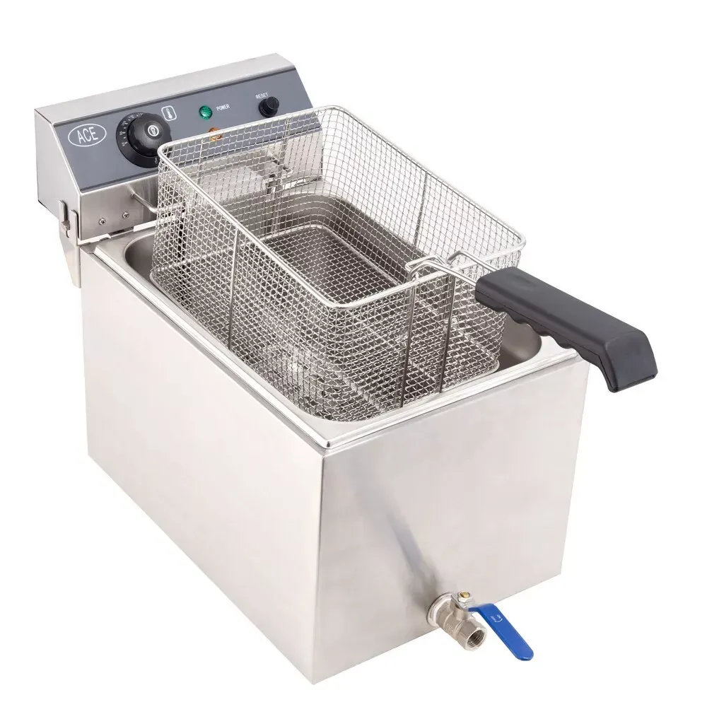 ACE 10 Litre Oil Valve Electric Chip Fryer