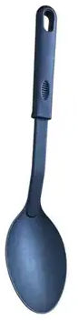 12" Black Nylon Solid Spoon