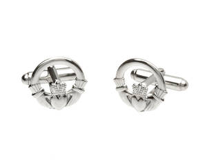 Silver classic claddagh cufflinks