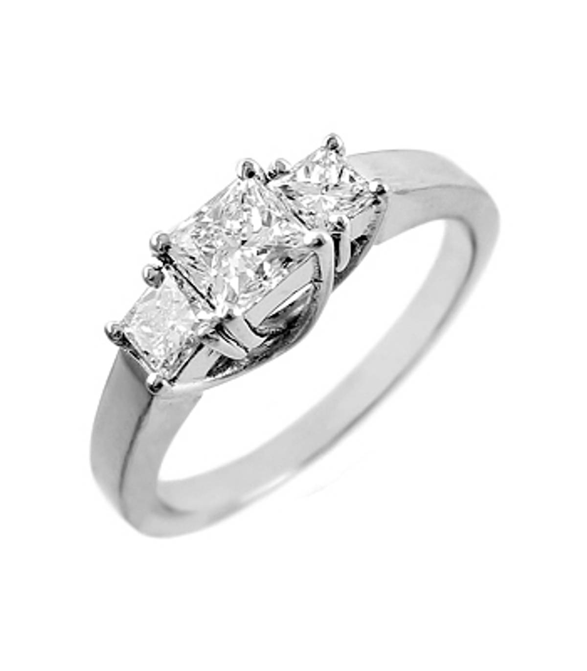 3 STONE DIAMOND RING 18k white gold 3st princess cut diamond ringDETAILSCarat: diamond total weight 0.80cts