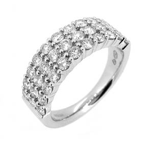 3 ROW DIAMOND DRESS RING