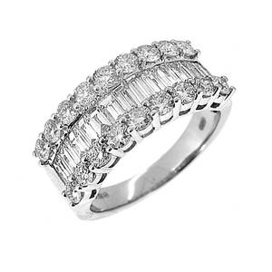 3 ROW DIAMOND DRESS RING