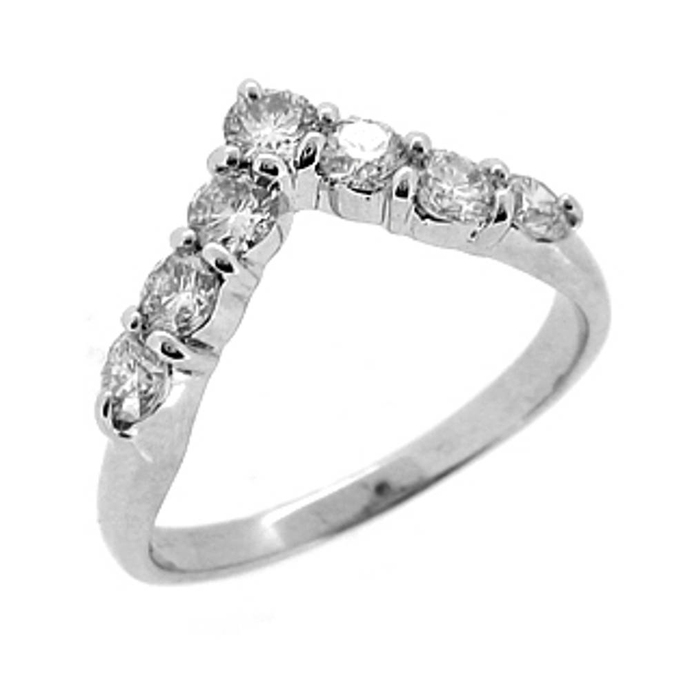 18k white gold 7st brilliant cut diamond wishbone ring
Carat: total diamond weight 0.84cts
Metal: 18k white gold