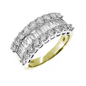 3 ROW DIAMOND DRESS RING