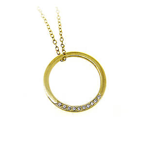 Cz Circle Pendant