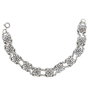 Silver Square Trinity Design Bracelet