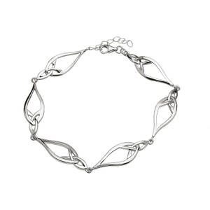 Silver Celtic Bracelet With Six Links 