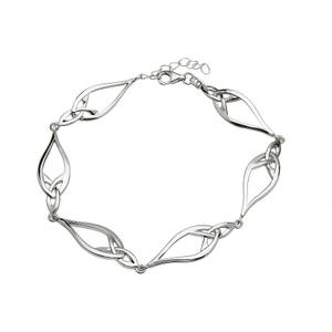 Silver Celtic Bracelet With Six Links 