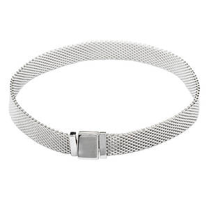 Silver Mesh Bracelet For Clip On Charms