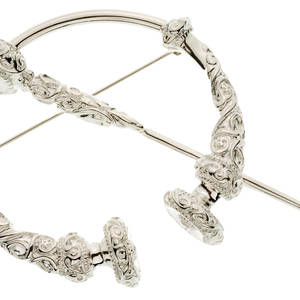 Silver Traditional Sculpted Reproduction Tara Brooch