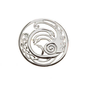 Silver large Children of Lir Brooch 