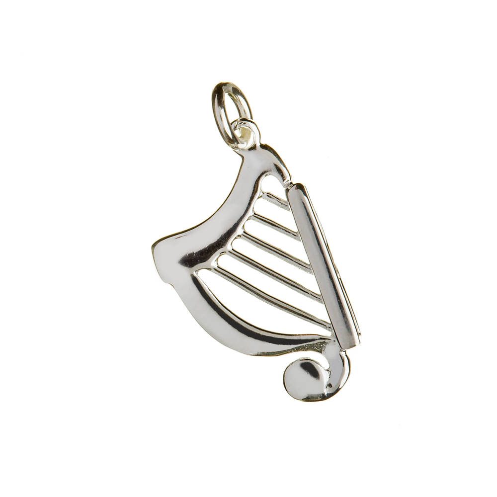 Silver Harp Charm