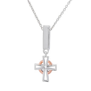 Silver Celtic Cross Clip On Charm Pendant