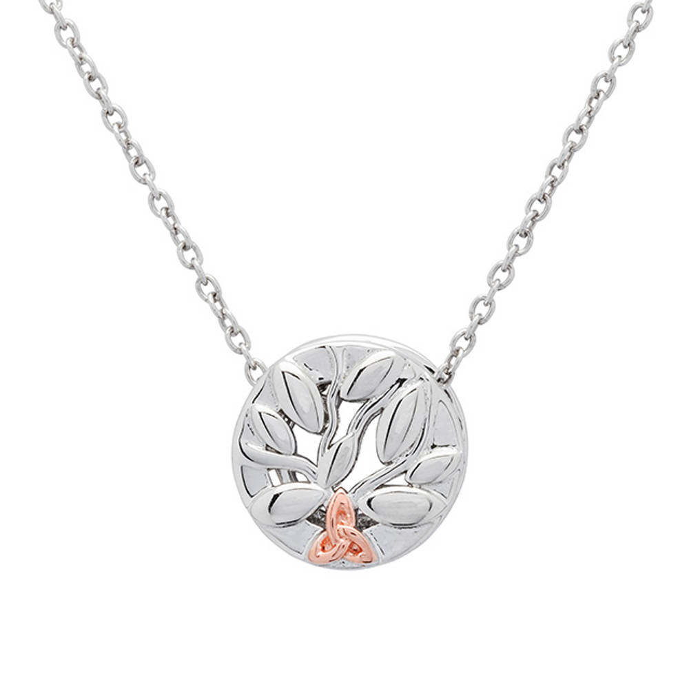 Silver R/gold 2 Tone "Tree Of Life" Clip On Charm 11.7mm