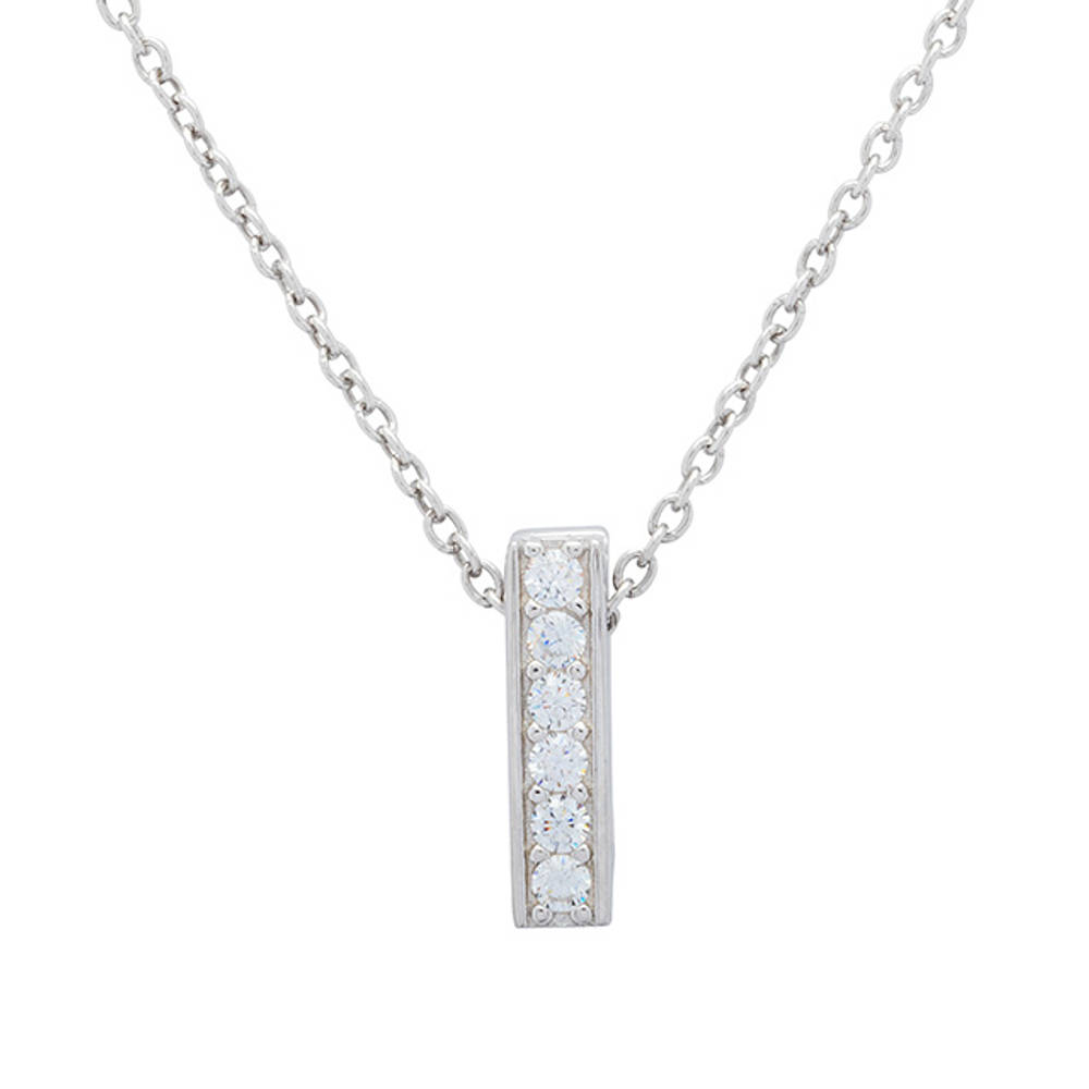 Silver April Birthstone Clip On Charm 