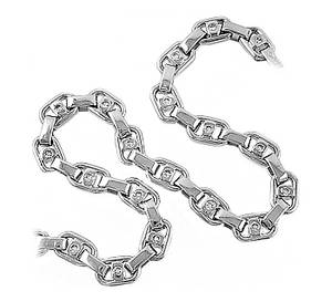 18 carat white gold bracelet with 0.40cts diamonds