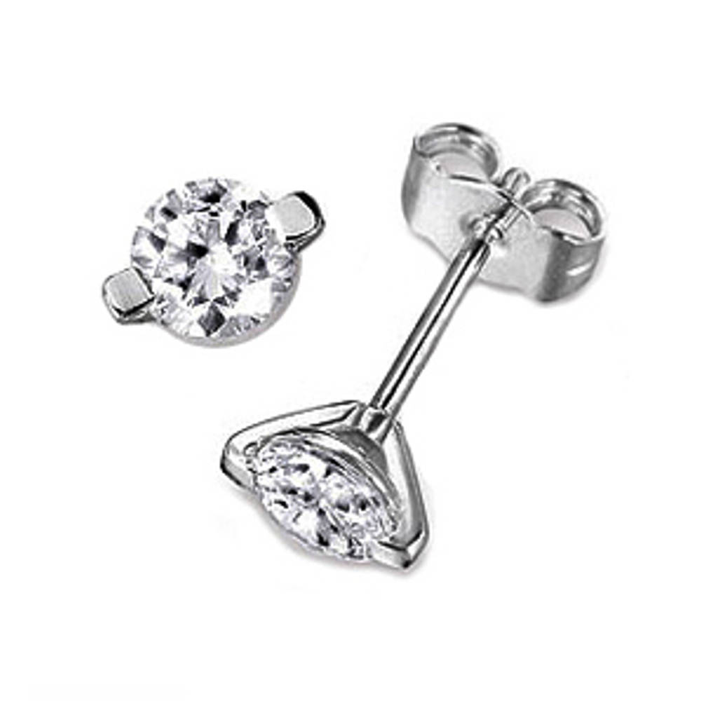 18k white gold brilliant cut diamond 2 claw set classic stud earringsDETAILSCarat: diamond total weight 0.46cts