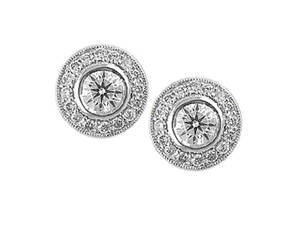 Diamond Cluster Stud Earrings