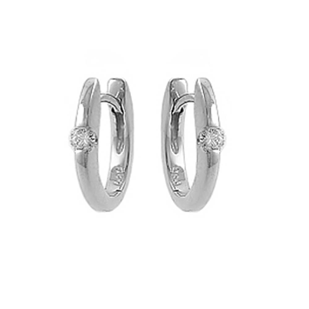 18k white gold s/st brilliant cut diamond hoop earringsDETAILSCarat: total diamond weight 0.20ctsColour: G-HClarity: VS1Cut: Brilliant cutMetal: 18k white gold Made in Ireland