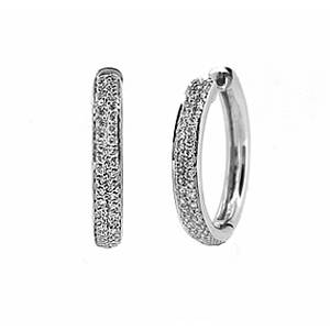 Diamond Hoop Earrings