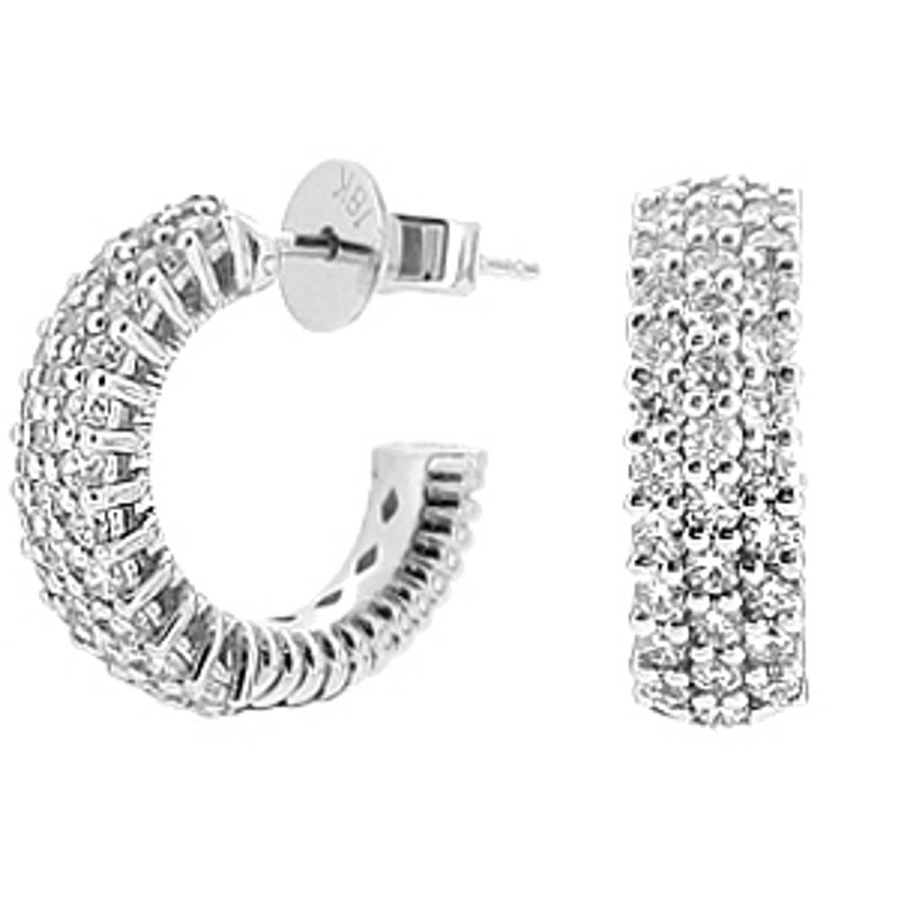 18k white gold brilliant cut diamond cluster stud earringsDETAILSCarat: total diamond weight 1.01ctsMetal: 18k white gold Made in Ireland