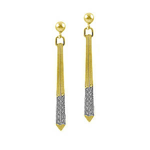 Diamond Bar Drop Earrings
