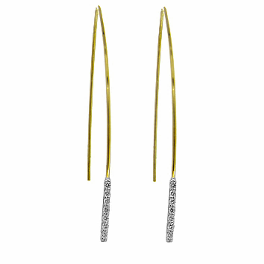 9k yellow gold brilliant cut diamond hoop earringsDETAILSCarat: total diamond weight 0.21cts SIZE & FITThis item’s measurements are:Drop 6cm