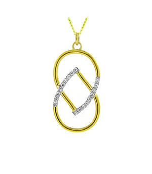 18 carat yellow gold 0.22cts diamonds pendant