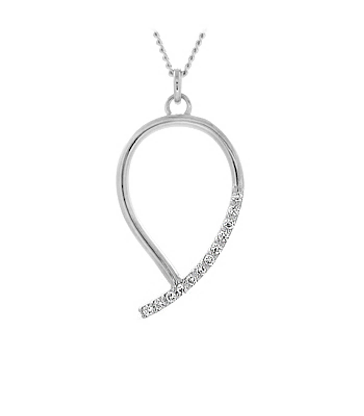 18 carat white gold pendant with 0.18cts diamonds