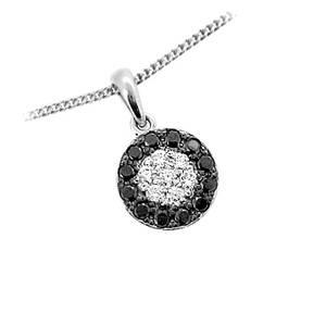 Black Diamond Cluster Pendant