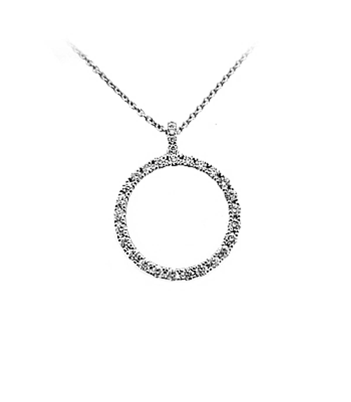 18 carat white gold pendant with 0.65cts diamonds.