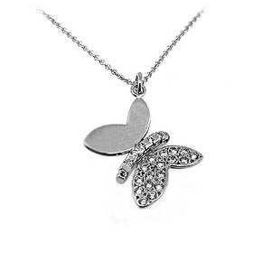 Diamond Butterfly Pendant