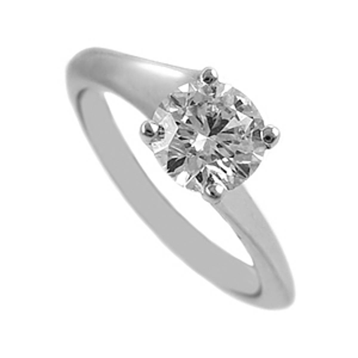 Irish made&nbsp;0.80ct brilliant diamond ring set in 18ct white gold