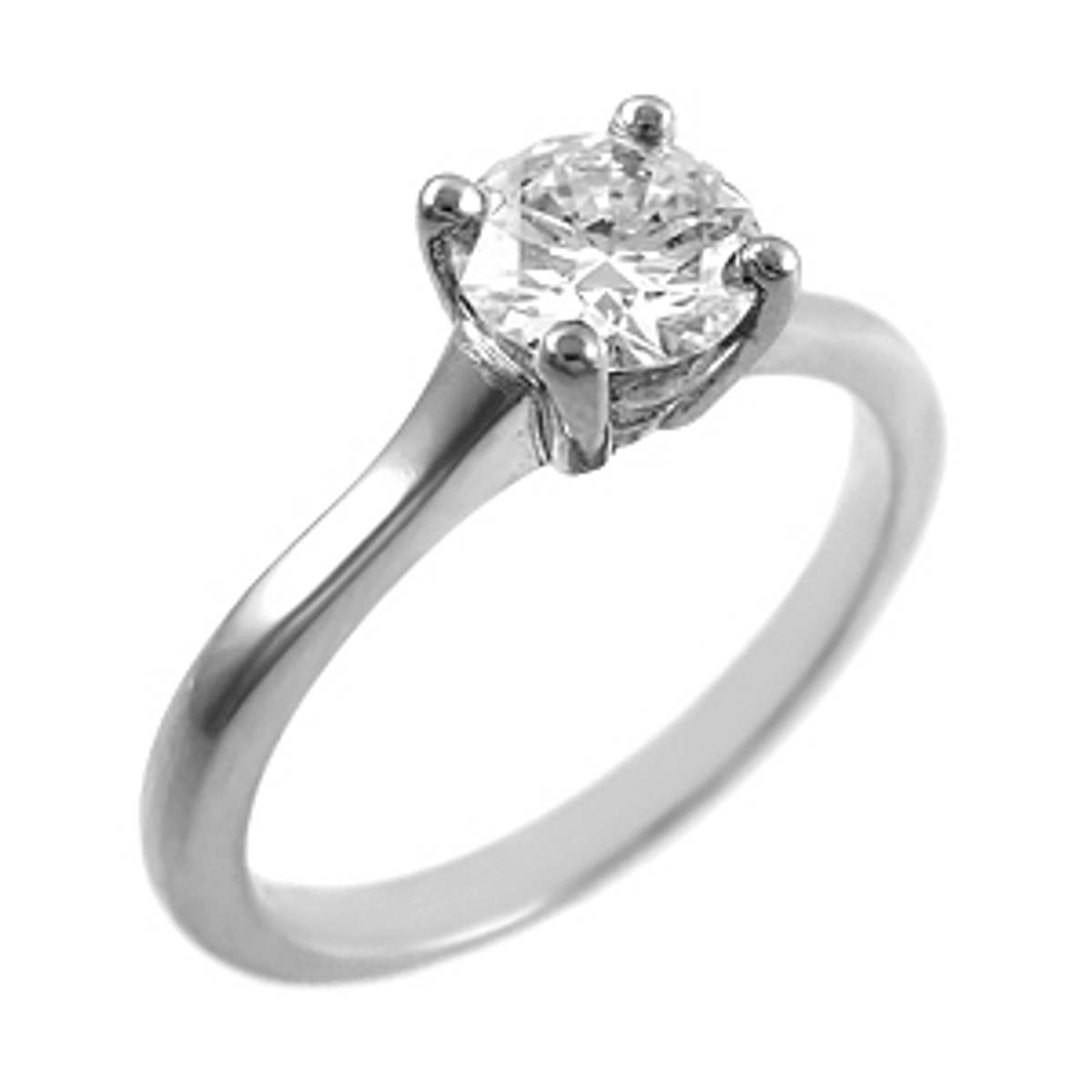 Irish made&nbsp;0.66ct brilliant cut diamond ring set in platinum