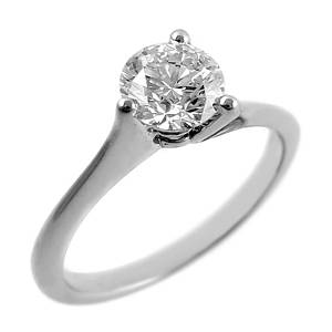 0.45ct brilliant diamond engagement solitaire ring set in 18ct white gold