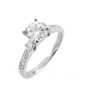 0.40ct/0.20ct Diamond Solitaire Engagement Ring