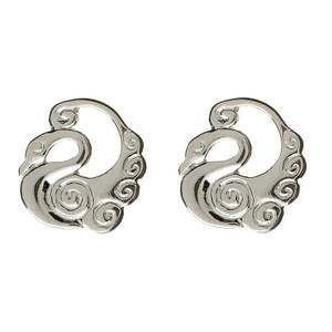 Silver children of lir earrings