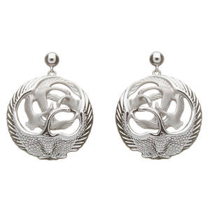 Silver  Children Of Lir Swan  Earrings