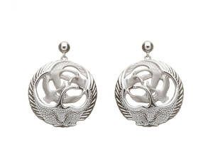 Silver Children Of Lir Swan Earrings