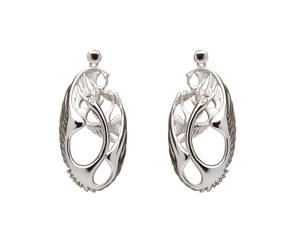 Silver Children Of Lir Swan Earrings