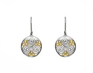 Silver Celtic Drop Earrings