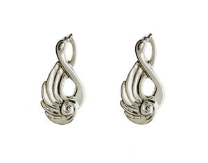 Silver children of lir earrings