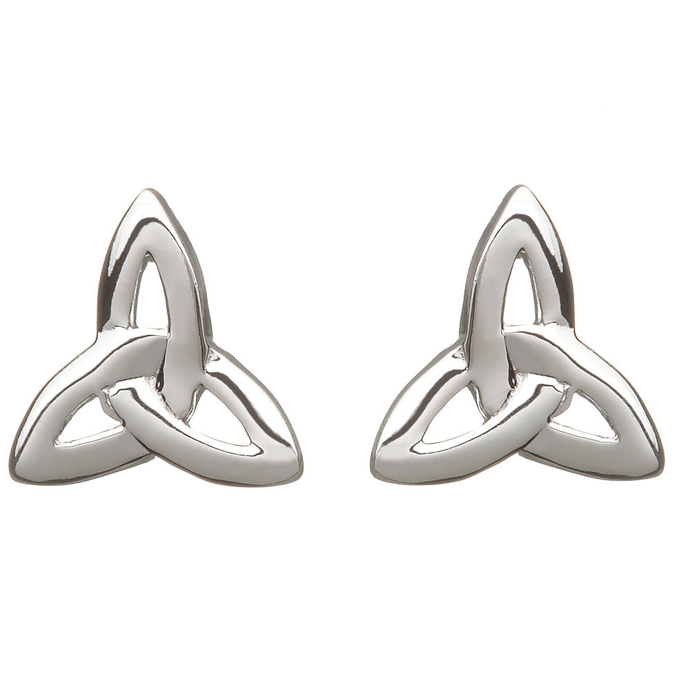 Silver Trinity Knot Earrings