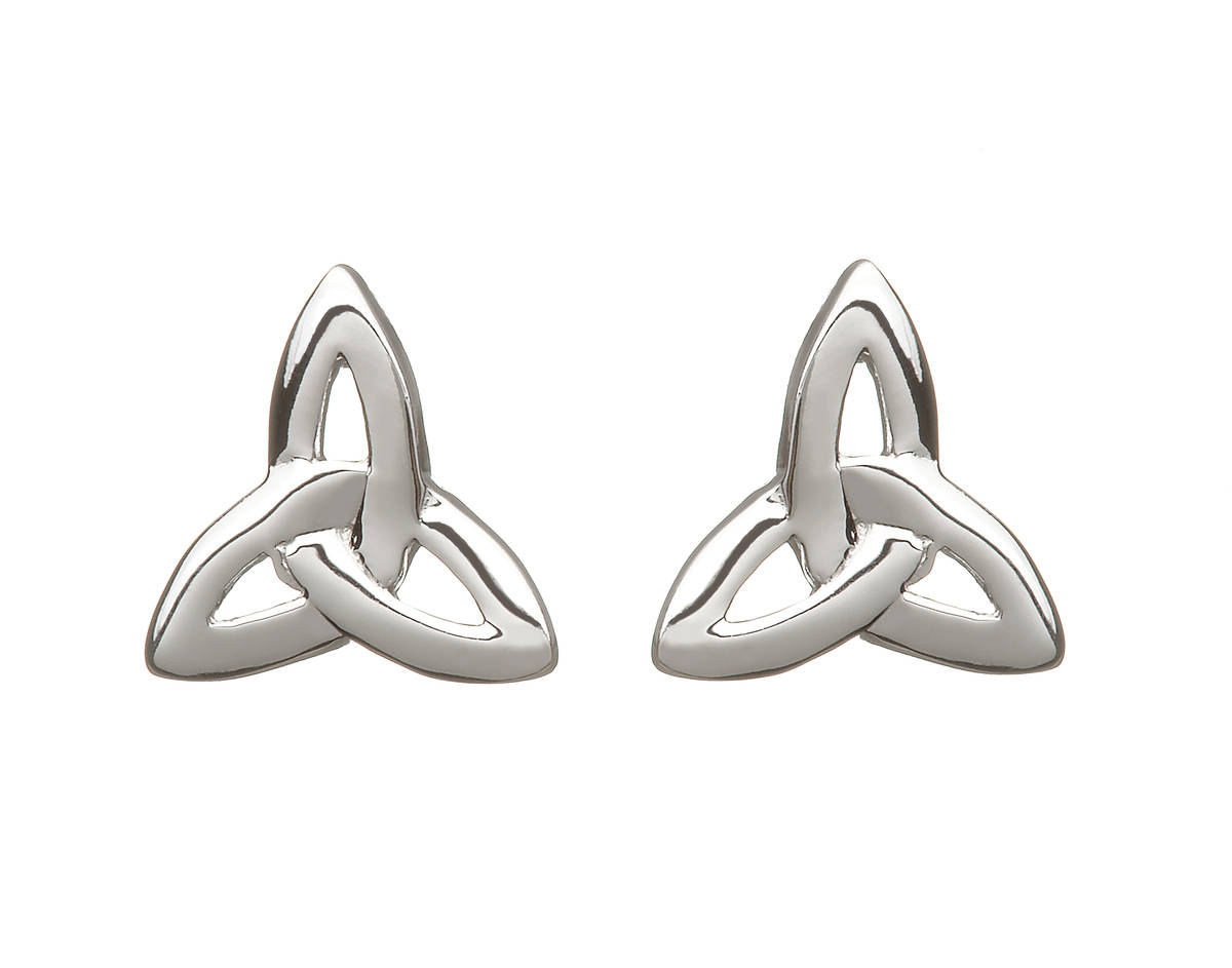 Silver Trinity Knot Earrings