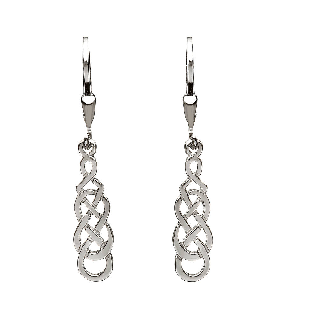 Silver Filigree Celtic Lever Back Earrings