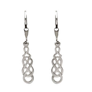 Silver Filigree Celtic Lever Back Earrings